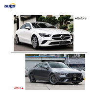 Nuevo Kit de Carrocería GUGO para MERCEDES-BENZ Clase CLA W118 2020-2023, Parachoques Delantero/Trasero, Actualización CLA 45 AMG, Ajuste Universal, Cromado ABS
