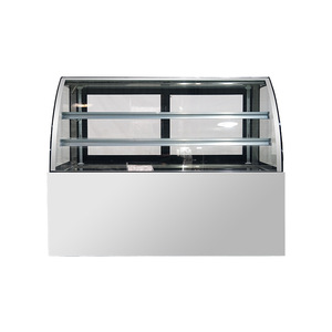 Thương mại thép không gỉ cong kính bánh hiển thị trường hợp-aircooled không có sương giá cho tiệm bánh, khách sạn, quán cà phê - Product Image 1