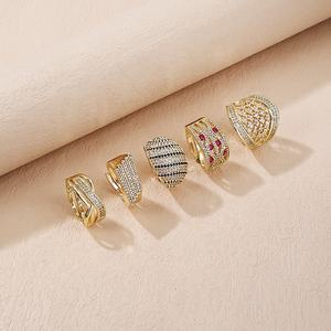 הנגדית 18 קארט מצופה זירקוניה תכשיטי אופנה טבעות טבעות יהלומים באיכות גבוהה טווס מצופה טווס יהלומים נשים - Product Image 2