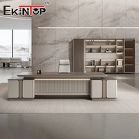 Ekintop Wholesale CEO Ensemble de mobilier de bureau de direction moderne de luxe en bois convertible et extensible
