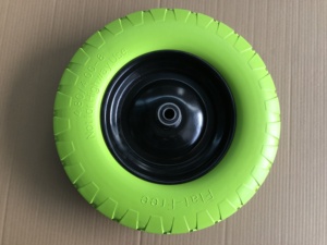 16 인치 4.00-8 PU 폼 타이어 휠 농장 산업 수레 사용을위한 다채로운 디자인 - Product Image 2