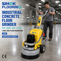 SIHOK 15HP 680mm 12 Plaques Meuleuse Industrielle à Béton pour la Rénovation de Grandes Surfaces 380V CE OEM Vente en Gros