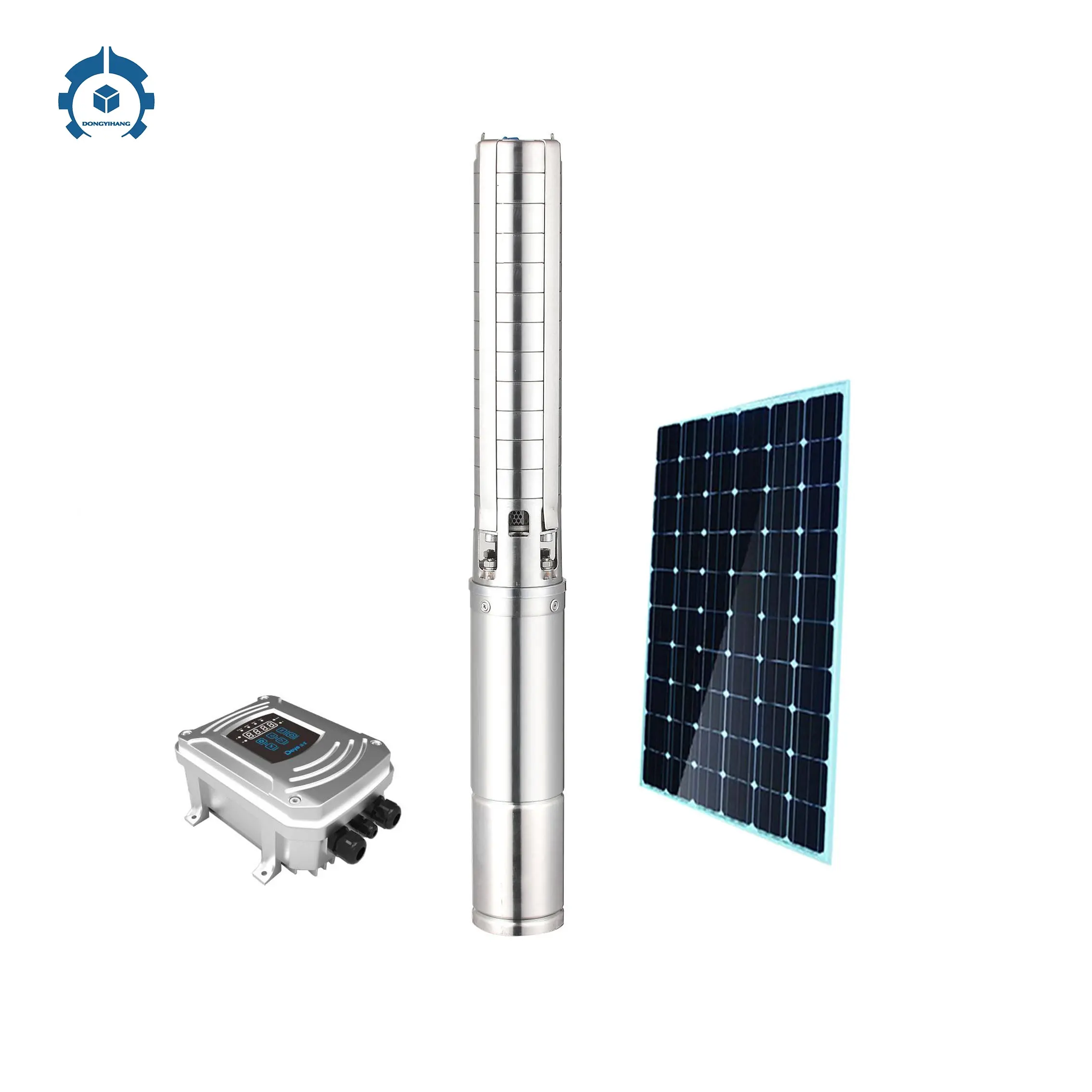 Pompa sommergibile ad alta pressione 1hp 72v pompe solari per acqua solare Dc per pozzi profondi per soluzioni per il trattamento delle acque