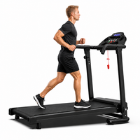 Tapis roulant électrique pliable, capacité 300 lb, 2,5 CV, affichage des calories, pour usage domestique, salle de sport, cardio, fitness
