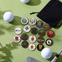 Badge de club de golf rond personnalisable en métal émaillé PRIMUS GOLF, motif léger, accessoire pour putting green extérieur, marqueur de balle de golf
