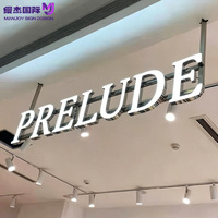 Enseigne rétroéclairée en acier inoxydable LED 3D personnalisée, signalétique de logo haut de gamme pour les bâtiments résidentiels, les bars, les centres commerciaux, les bureaux, les magasins, les spas de beauté, les hôtels, les commerces
