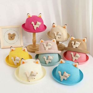 Wholesale Children's Paper Bucket Sun <b>Hat</b> Boys and Girls Summer Travel Ski Casual <b>Bag</b> Set - Product Image 3