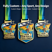Médaille en alliage de zinc durable avec texte gravé en relief 3D et nom d'événement personnalisé pour la course amusante Infinity Marathon Kids