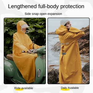 <span class=keywords><strong>Impermeable</strong></span> con Capucha para Bicicleta Eléctrica, para Mujeres y Hombres Adultos, Protección Completa del Cuerpo para Ciclismo y Senderismo - Product Image 2