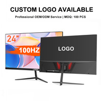 Moniteur d'ordinateur IPS 24 pouces 100 Hz, ultra-fin, sans bordure, FHD 1080P, écran de bureau, écran PC, prise en charge de la personnalisation OEM/ODM