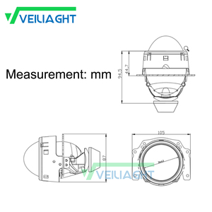 12V 2,8 inch LED lens projector koplampen voor auto, 4x6 LED koplamp 4x4 koplamp 5x7 koplamp H11 koplamp verbeterde lamp - Product Image 2