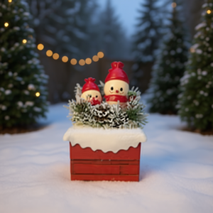 Homeera Christmas Decoration Figurine Set 20x37cm Indoor Use Living Room Holiday Display Snowman Dolls - Product Image 2