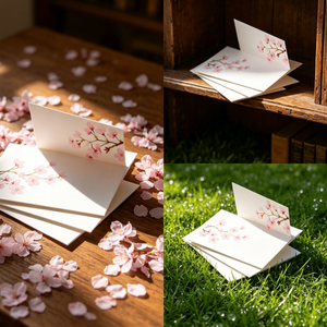 โปสการ์ดพิมพ์ลายทิวทัศน์ตามฤดูกาลแบบสองด้านพร้อมโลโก้ตามสั่งสี - Product Image 3