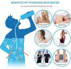 ขวดน้ำไฮโดรเจนพกพาสำหรับใช้ในบ้าน สำนักงาน และการเดินทาง ขนาด 420 มล. ระบบอิเล็กโทรไลซิส 3 นาที ขับเคลื่อนด้วยเทคโนโลยี SPE/PEM ไฟฟ้า - Product Image 5