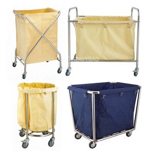 헤비바오 스테인리스 스틸 린넨 카트 트롤리 호텔 및 병원용 레스토랑 용품 - Product Image 3