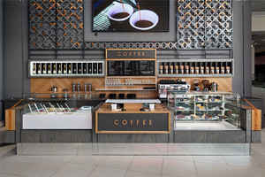 Ice Cream Bar Truy Cập Tùy Chỉnh Tủ Đông Sữa Chua Hiển Thị Nội Cafe Bar Trạm Thời Trang Kính Showcase Cà Phê Kiosk Cửa Hàng Trung Tâm Mua Sắm - Product Image 5