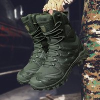 Bottes de combat tactiques transfrontalières pour hommes, grande taille, montantes, antidérapantes, pour l'extérieur et le terrain, nouveau style, avec embout en PU