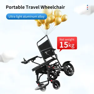 Tragbarer zusammen klappbarer Elektro rollstuhl für behinderte ältere Menschen Elektrischer Rollstuhl Leicht gewicht