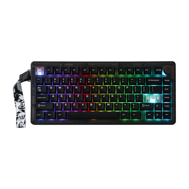 CIDOO QK75 Mechanical Keyboard 75% Layout With Knob Gasket Wireless Tri-mode RGB Hot-swap Programmable Keyboards Support VIA