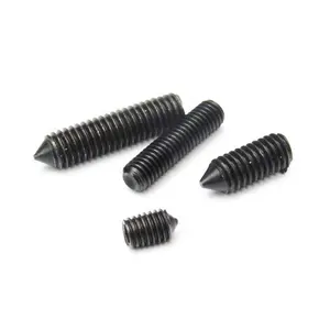 Customized high quality hexagon socket set screws with cone point DIN914