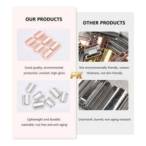 Accessoires de maillots de bain en alliage de zinc personnalisés Maillots de bain en métal Fermeture avant Fermoirs à boucle pour soutien-gorge en métal - Product Image 4