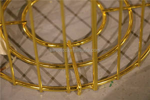 Yeni tasarım elektrolizle şampanya düğün metal kuş kafesi düğün parti olay dekorasyon için, düğün masa centerpiece - Product Image 6