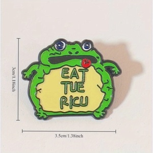 Cute Cartoon Tongue-Sticking Green Frog <strong>Collar</strong> Pin Brooch Scarf <strong>Clip</strong> for Wome - Product Image 5