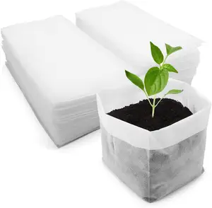 7*9センチメートルSolid Plants Grow Bags Eco Friendly Seedlings Starter Bags Plants Pouch Fabric Seedling Flowers Pots Home Garden Supply