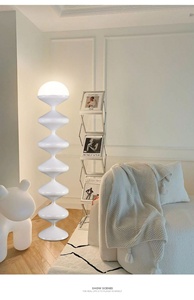 Minimalismo moderno Medieval Bauhaus Bola plana Sala de estar Dormitorio Esquina LED Lámpara de pie Luz - Product Image 3