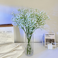 Bunga Gypsophila Plastik Real Touch, Bunga Baby Breath Buatan Untuk Dekorasi Pernikahan, Rumah, Taman, Vas, Buket DIY, dan Gapura