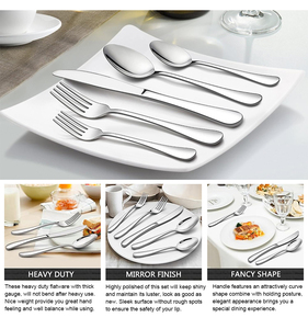 Juego de <span class=keywords><strong>Cubiertos</strong></span> de Acero Inoxidable 410 Plateado, Juego de <span class=keywords><strong>Cubiertos</strong></span> 1010 para Hoteles y Restaurantes, Venta al por Mayor a Precio Económico - Product Image 3