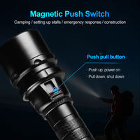 Lampe torche de plongée professionnelle T6 LED IPX8, profondeur de plongée 50m, portée 500m, alimentée par batterie 18650, en alliage d'aluminium, lampe torche LED portable