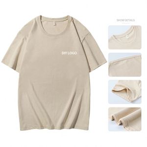 เสื้อยืดโอเวอร์ไซส์ทรงบ็อกซี่คุณภาพสูง ผ้าคอตตอนหนา สำหรับผู้ชาย สไตล์ฮิปฮอป แบบยูนิเซ็กซ์ - Product Image 2