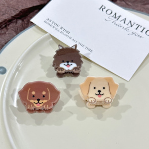 Lindo Clip de <span class=keywords><strong>Pelo</strong></span> con Diseño de Perro de Dibujos Animados Golden Retriever y Border Collie, Pinza para el Cabello para Sujetar Mechones Laterales - Product Image 5