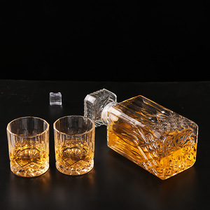 Ensemble de carafes à <span class=keywords><strong>whisky</strong></span> avec bouteille en verre pour bordeaux, Brandy, ron, alcool de luxe, articles de bar - Product Image 2