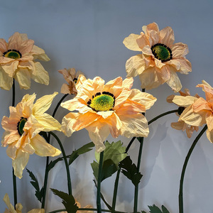 Decoración DE BODA Escenario Interior y exterior Papel hecho a mano Simulación artificial Girasol <span class=keywords><strong>Gigante</strong></span> Grandes flores de organza - Product Image 5