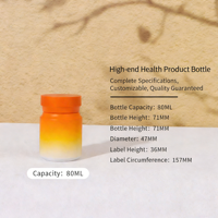 Vente en gros d'usine, emballage personnalisé de couleur orange, conteneur pour compléments alimentaires, flacon vide pour pilules et capsules, emballage pour médicaments