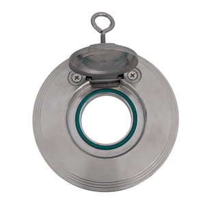 Vanne de retenue à <span class=keywords><strong>disque</strong></span> unique en acier inoxydable SS304 316 ultra-mince, plaque circulaire scellée, 3 pouces DN80, installation horizontale - Product Image 4