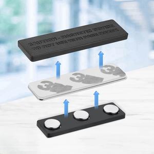 Porte-étiquette magnétique avec aimants puissants en néodyme pour fixer solidement les badges d'identification, les étiquettes nominatives avec motif de bloc ou de <span class=keywords><strong>disque</strong></span> - Product Image 3