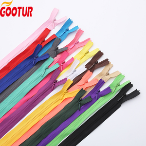 إكسسوارات الملابس 3 #   سحاب نايلون بألوان اختيارية، سحاب دانتيل غير مرئي، سحابات مفتوحة من الجانبين للملابس - Product Image 4