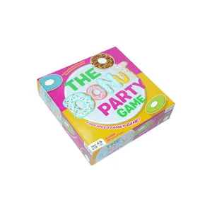 맞춤형 어린이 파티 보드 게임 카드 게임을위한 도넛 모양의 카드