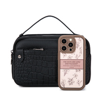 Pochette d'affaires pour homme, sacs à poignet tendance, sac à main de haute qualité avec motif peau d'alligator, bracelet amovible, imperméable en PU