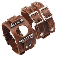 Tan marron noir double boucle lisse bracelet de montre en cuir véritable pour iwatch ultra 1 2 3 4 5 6 7 8 apple watch bracelet en cuir