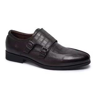 Nuevos Zapatos de vestir de suela blanda de cuero para hombre, correa de monje de estilo clásico, Color personalizado, transpirable, negocios, bodas, Primavera, planos - Product Image 4