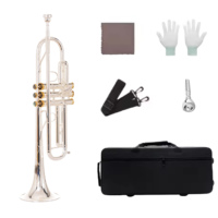 Professional Silver Plated 3-Piston BB Trumpet Hand Engraved Brass Beginner-Friendly Musical Instrument Performance Trumpet for