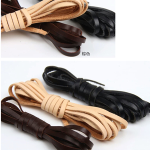 Cordes en cuir de vache véritable Vintage Brown 3/4/5/6/8/10mm pour la fabrication de bracelets et de bijoux.