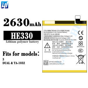Оригинальная перезаряжаемая литий-ионная полимерная батарея HE330 для Nokia 3 Dual <span class=keywords><strong>Ta</strong></span>-1032 2630mAh 3,85 V 319 330 - Product Image 2