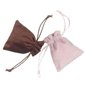 Custom Personalized White Velvet Dust Packaging Pouch Small Eco Friendly Drawstring Jewelry Bag With Logo - Product Image 6