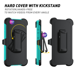 Étui robuste pour <span class=keywords><strong>Samsung</strong></span> Galaxy A37 A57 A27 A07 A17 A56 A55 A54 avec clip de ceinture, étui antichoc avec béquille rotative à 360 degrés - Product Image 4
