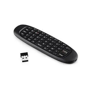 Recargable doble lado control remoto inalámbrico mini teclado C120 2,4g ratón de aire controlador